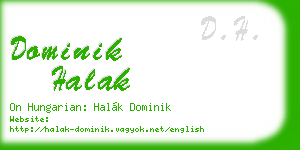 dominik halak business card