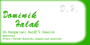 dominik halak business card